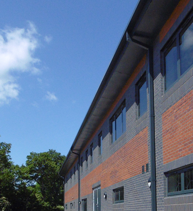 Llanishen Offices Colonnade Downpipes