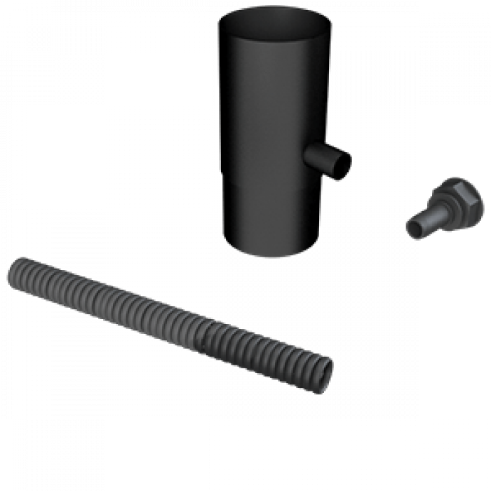 Aluminium Downpipe-Round Flushjoint Water Butt Deflector Kit