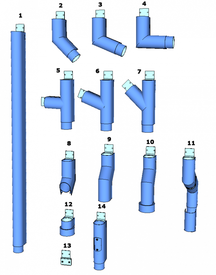 Colonnade Round security pipe layout