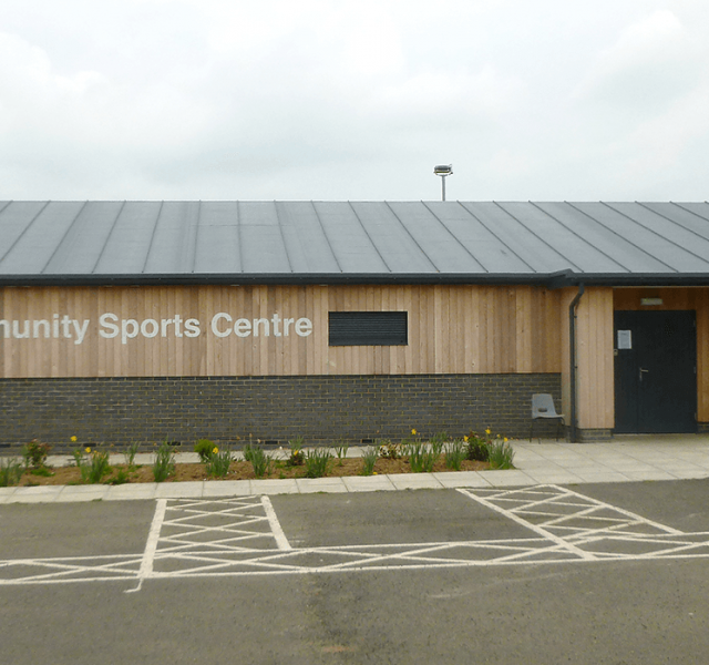 Crick Community Sports Centre - Sentinel Gutter & Colonnade Downpipes