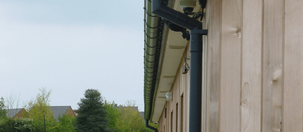 Crick Community Sports Centre - Sentinel Gutter and Colonnade Downpipes