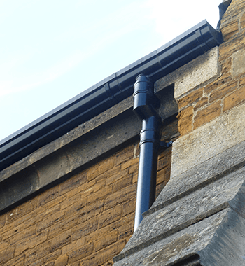 ARP Guttering at St Mary's Church, Kettering - ARP Ltd Legacy Gutters and Colonnade Rainwater Pipes