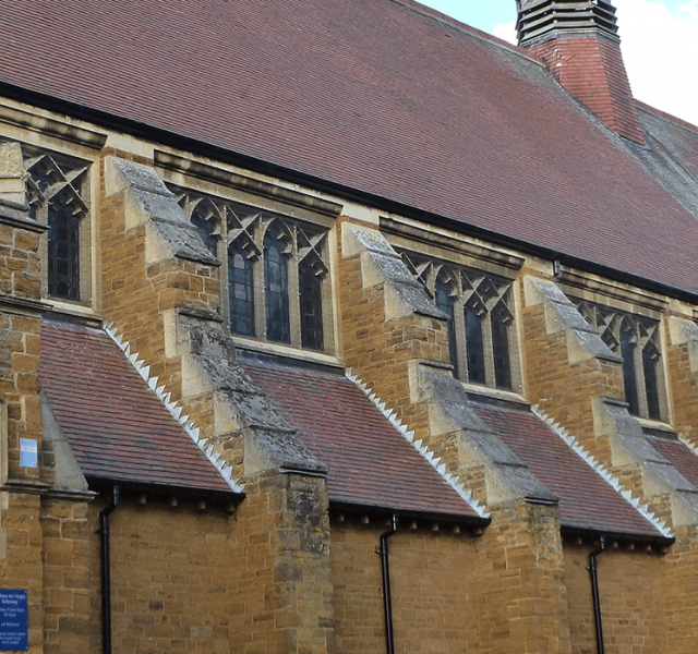 Cast iron gutters replaced with cast aluminium gutters from ARP - St Mary's Church, Kettering