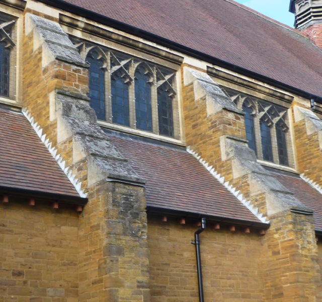 ARP Guttering at St Mary's Church, Kettering - ARP Legacy Gutters and Colonnade Rainwater Pipes