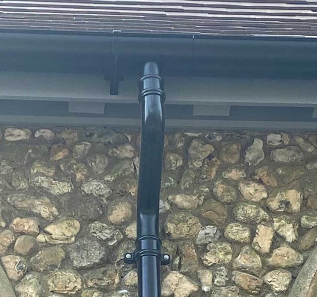 Cast iron gutter replacement ARP aluminium gutters and downpipes